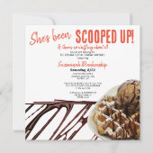 Chocolade ijsschep op wafel Vrijgezellenfeest Kaart (Voorkant)