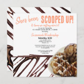 Chocolade ijsschep op wafel Vrijgezellenfeest Kaart (Voorkant / Achterkant)