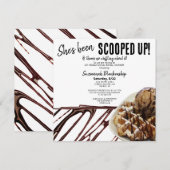 Chocolade ijsschep op wafel Vrijgezellenfeest Kaart (Voorkant / Achterkant)