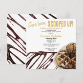 Chocolade ijsschep op wafel Vrijgezellenfeest Kaart (Voorkant / Achterkant)