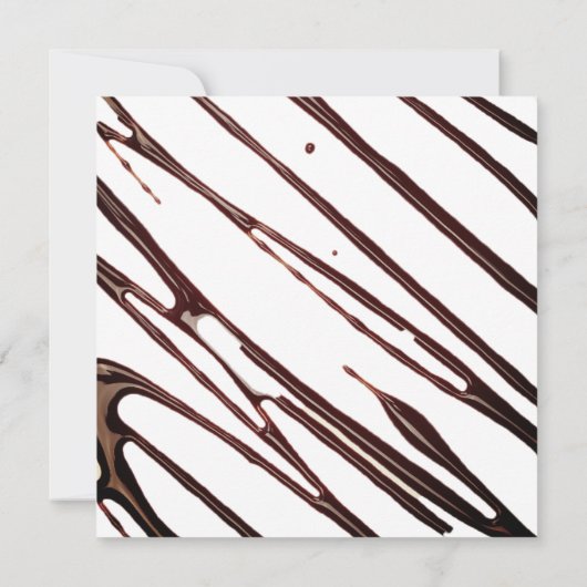 Chocolade ijsschep op wafel Vrijgezellenfeest Kaart (Achterkant)