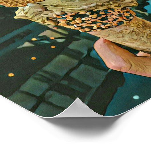 Chocolade-ijssproeiers Poster (Hoek)