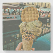 Chocolade-ijssproeiers Stenen Onderzetter (Voorkant)