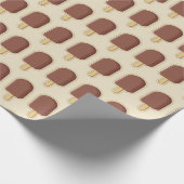 Chocolade ijsstok cadeaupapier (Hoek)
