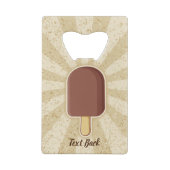 Chocolade ijsstok creditkaart flessenopener (Achterkant)