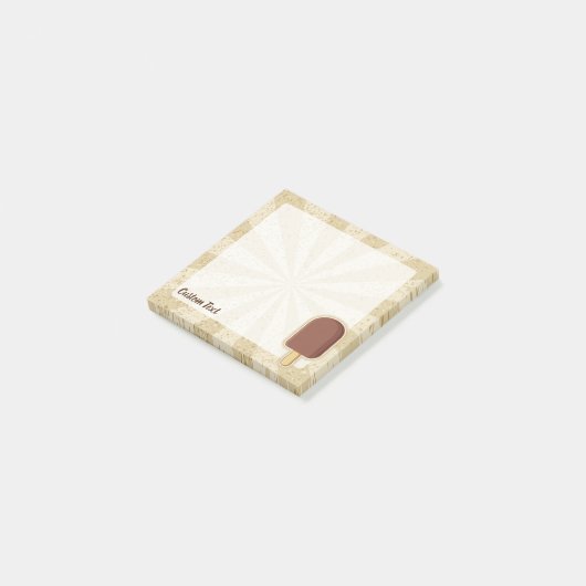 Chocolade ijsstok post-it® notes (Schuin)