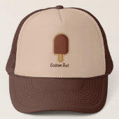 Chocolade ijsstok trucker pet (Voorkant)