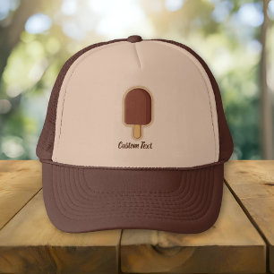Chocolade ijsstok trucker pet