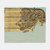 Chocolade-ijsvrucht Fleece Deken (Voorkant (Horizontaal))