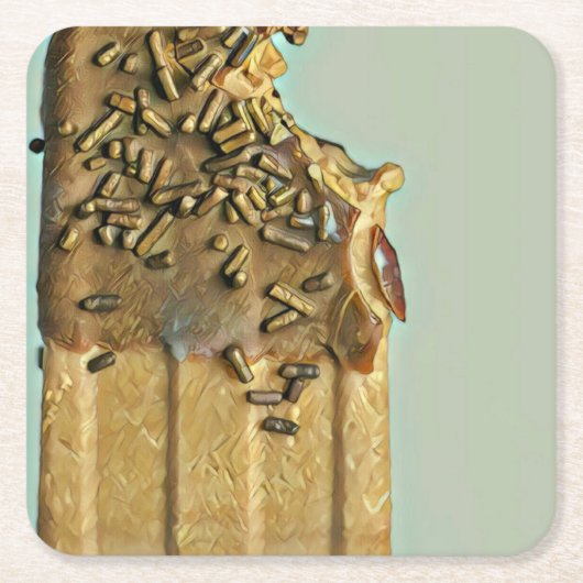 Chocolade-ijsvrucht Kartonnen Onderzetters (Voorkant)