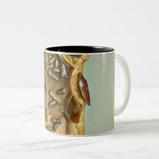 Chocolade-ijsvrucht Tweekleurige Koffiemok (Voorkant rechts)