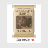 Chocolade IJzer T: Bitterzoete Valentijns Speelgoe Sticker (Vel)
