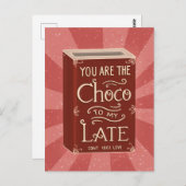 Chocolade illustratie briefkaart (Voorkant / Achterkant)