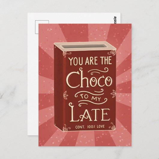 Chocolade illustratie  briefkaart (Voorkant / Achterkant)