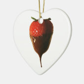 Chocolade in de vorm van aardbei keramisch ornament (Links)