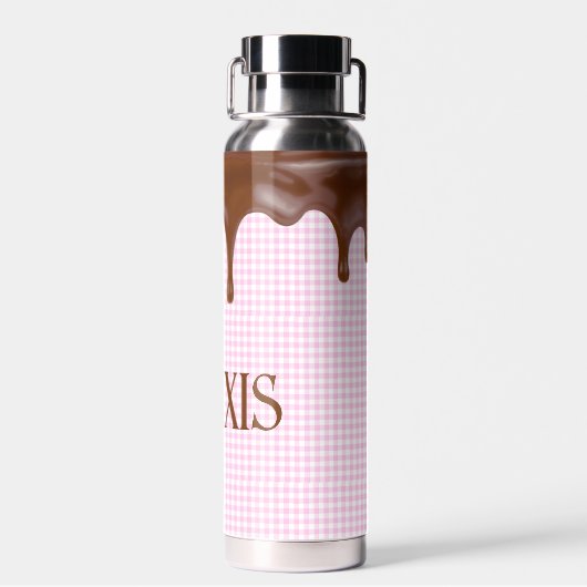 Chocolade in gingham waterfles (Achterkant)