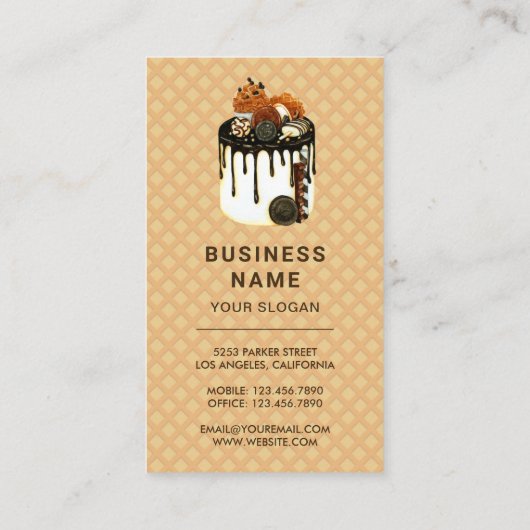 chocolade-inkepingen banketbakkerij visitekaartje (Achterkant)