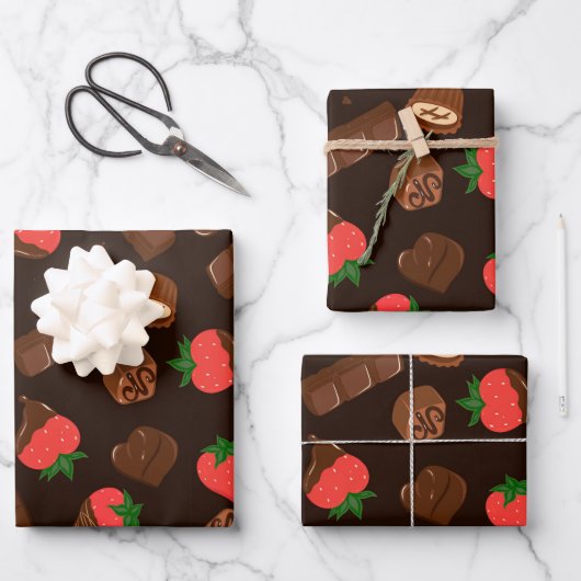 Chocolade Inpakpapier, Snoep Cadeaupapier (Voorkant)