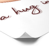 Chocolade is een knuffel in een mok poster (Hoek)