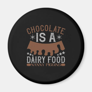 Chocolade is een melkachtig voedseljuffrouw magneet