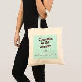 Chocolade is het antwoord tote bag (Voorkant (product))