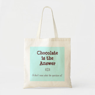 Chocolade is het antwoord tote bag