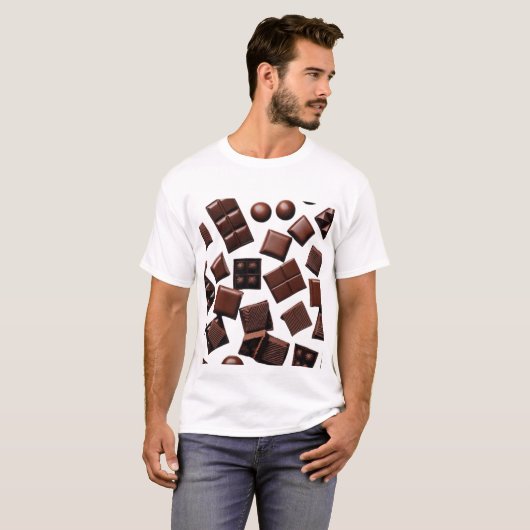 Chocolade is het T-shirt van Valentijns" (Voorkant volledig)