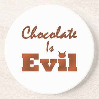 Chocolade is kwaad zandsteen onderzetter