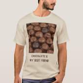 Chocolade is mijn beste vriend truffels unisex t-shirt (Voorkant)