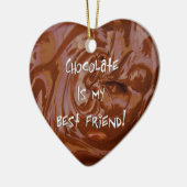 Chocolade is mijn beste vriendenkring voor het har keramisch ornament (Links)