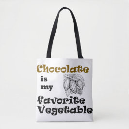 Chocolade is mijn favoriete groente tote bag