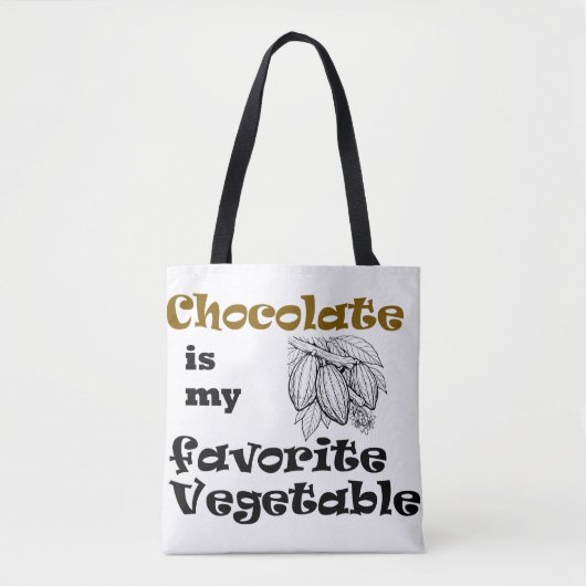 Chocolade is mijn favoriete groente tote bag (Voorkant)