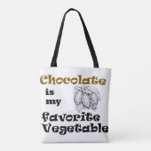 Chocolade is mijn favoriete groente tote bag (Achterkant)