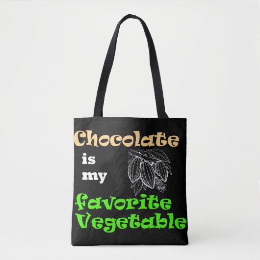 Chocolade is mijn favoriete groente tote bag (Voorkant)