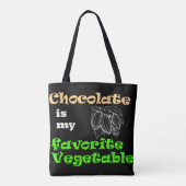 Chocolade is mijn favoriete groente tote bag (Achterkant)