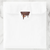 chocolade is mijn gedistilleerde voedsel, chocolad ronde sticker (Tas)