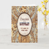 Chocolade Is Mijn Superkracht – Grappige Aanmoedig Kaart (Gele Bloem)