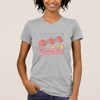 Chocolade is mijn Valentijn T-shirt