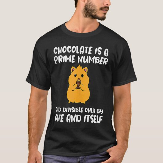 Chocolade is priemgetal t-shirt (Voorkant)