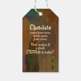 Chocolade is Salad. Cadeaulabel