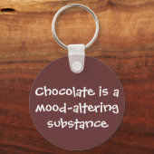 Chocolade is stemmingswisselend voor senioren sleutelhanger (Voorkant)