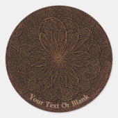 Chocolade-iscing Ronde Sticker (Voorkant)