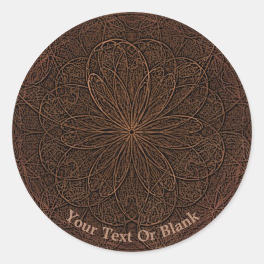 Chocolade-iscing Ronde Sticker (Voorkant)