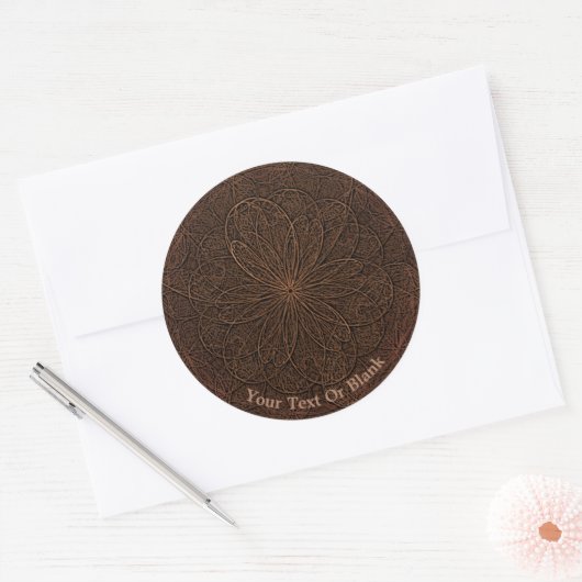 Chocolade-iscing Ronde Sticker (Envelop)