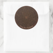 Chocolade-iscing Ronde Sticker (Tas)
