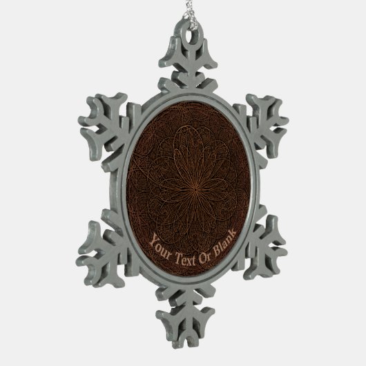 Chocolade-iscing Tin Sneeuwvlok Ornament (Links)