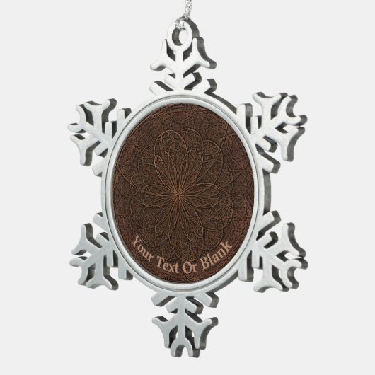 Chocolade-iscing Tin Sneeuwvlok Ornament (Rechts)