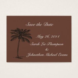 Chocolade Java Beach Getaway Save The Date Cards Visitekaartjes