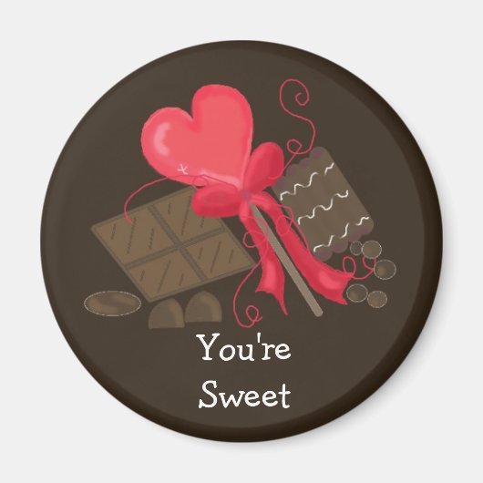 Chocolade - Je bent lief Magneet (Voorkant)
