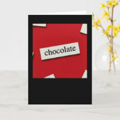 Chocolade Kaart (Gele Bloem)